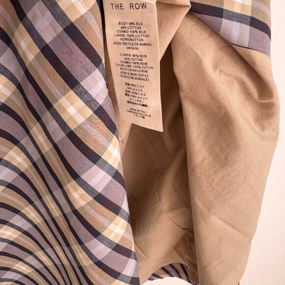 The Row Women’s Tavishina checked silk-blend coat - Picture 11 of 12